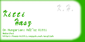 kitti hasz business card